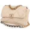 Chanel  19 shoulder bag  in beige quilted leather - 00pp thumbnail