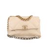 Chanel  19 shoulder bag  in beige quilted leather - 360 thumbnail