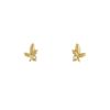 Paire de puces d'oreilles Tiffany & Co Olive Leaf en or jaune et diamants - 00pp thumbnail