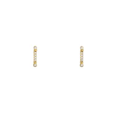 Tiffany & Co Clé Fleur de Lys small earrings in yellow gold and diamonds