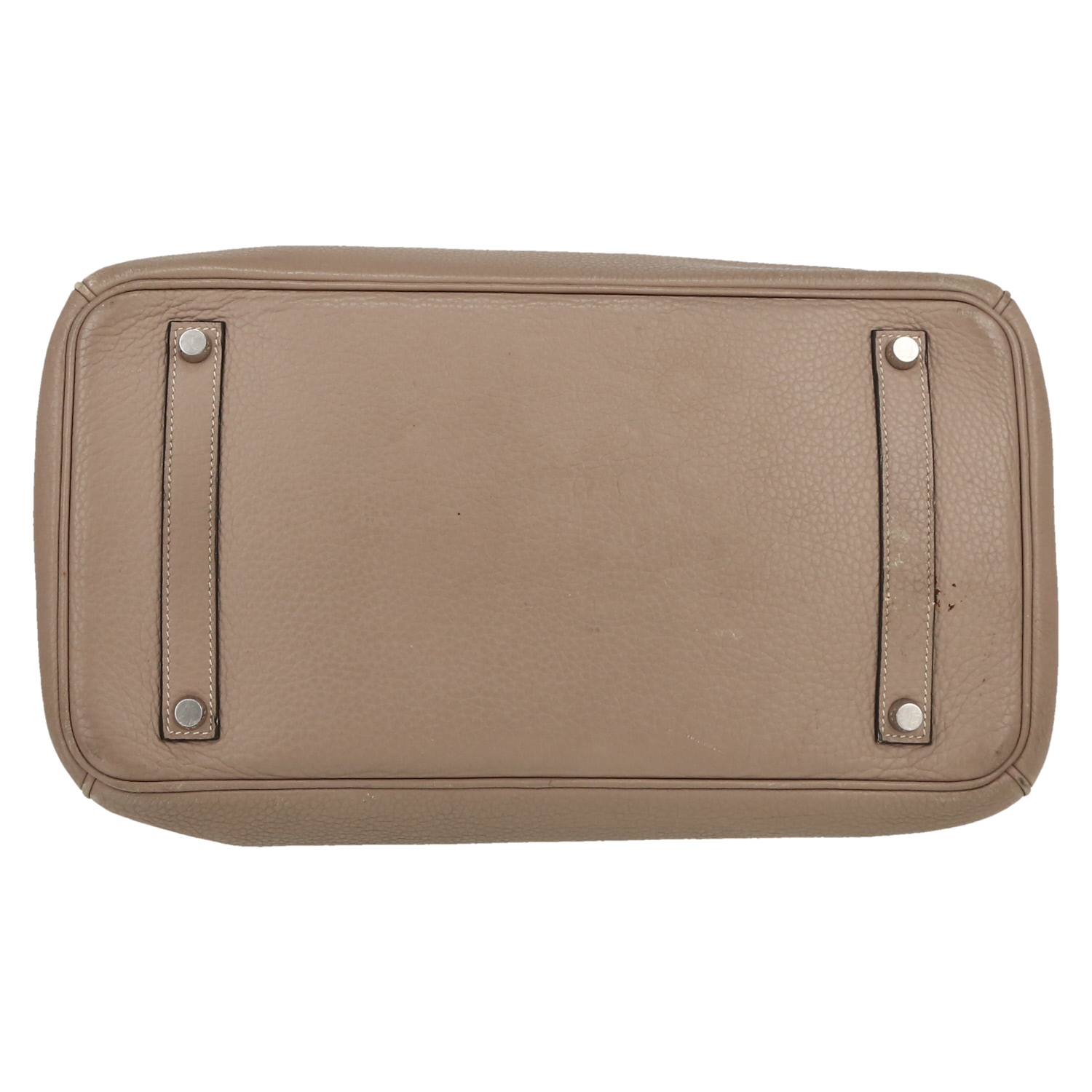 Sac à main Hermès  Birkin 35 cm en cuir togo gris-tourterelle - Detail D1