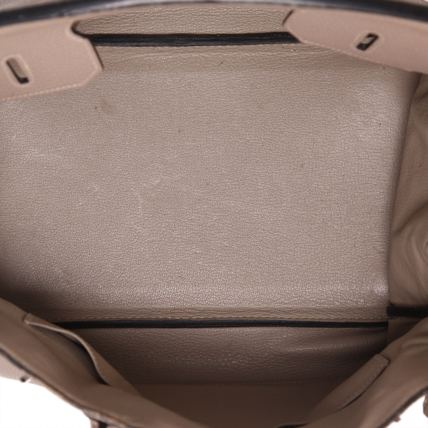 Borsa Hermès  Birkin 35 cm in pelle togo grigio tortora - Detail D3