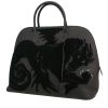 Hermès  Bolide large model  travel bag  in black togo leather and black velvet - 00pp thumbnail