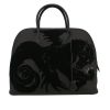 Bolsa de viaje Hermès  Bolide modelo grande  en cuero togo negro y terciopelo negro - 360 thumbnail