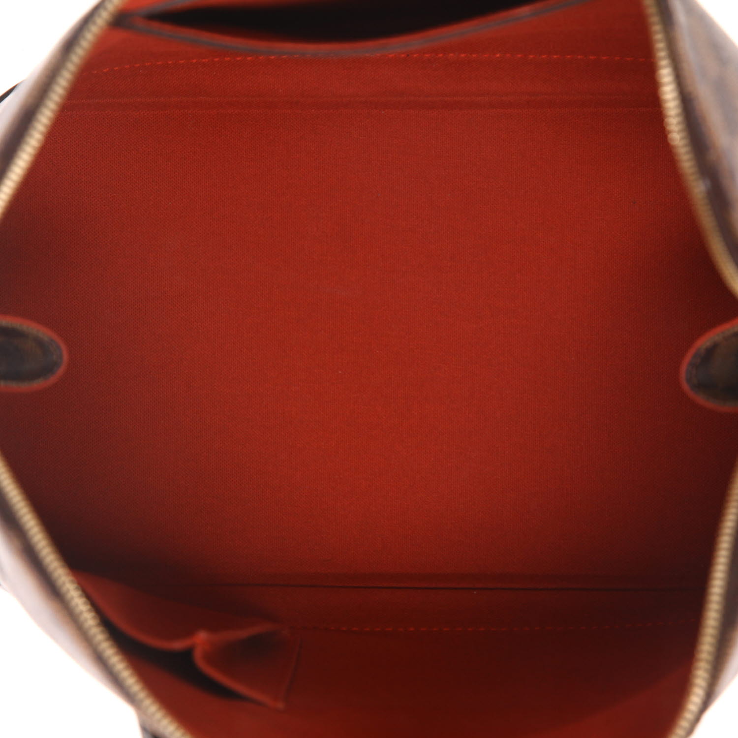 Bolso de mano Louis Vuitton  Alma modelo pequeño  en lona a cuadros ébano y cuero marrón - Detail D3