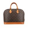 Bolso de mano Louis Vuitton  Alma en lona Monogram marrón y cuero natural - 360 thumbnail