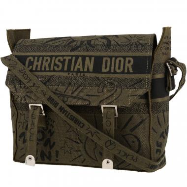 Borsa a tracolla Dior  Diorcamp in tela verde kaki