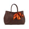 Hermès  Garden shopping bag  in brown leather - 360 thumbnail