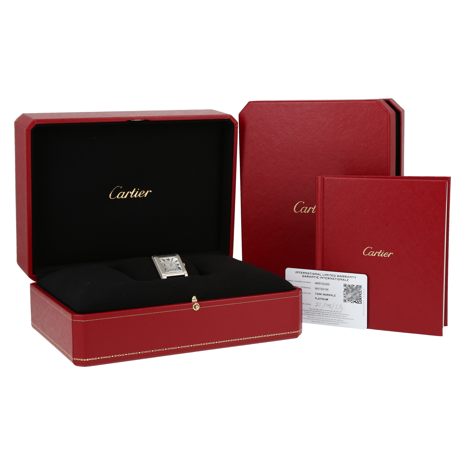 Montre Cartier Tank Normale "Édition limitée" en platine Ref: WGTA0109 Vers 2023
