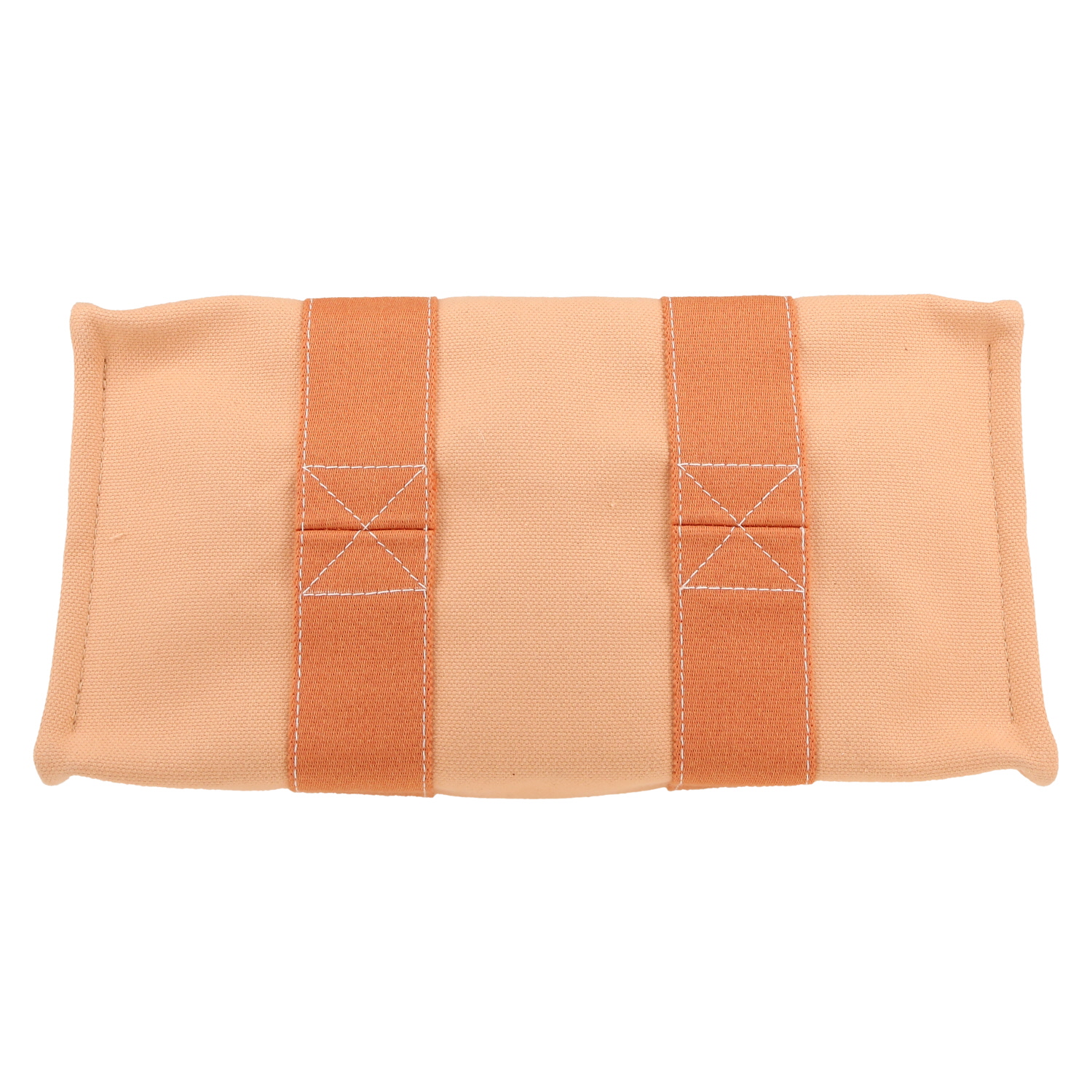 Bolso Cabás Hermès  Toto Bag - Shop Bag en lona naranja - Detail D1