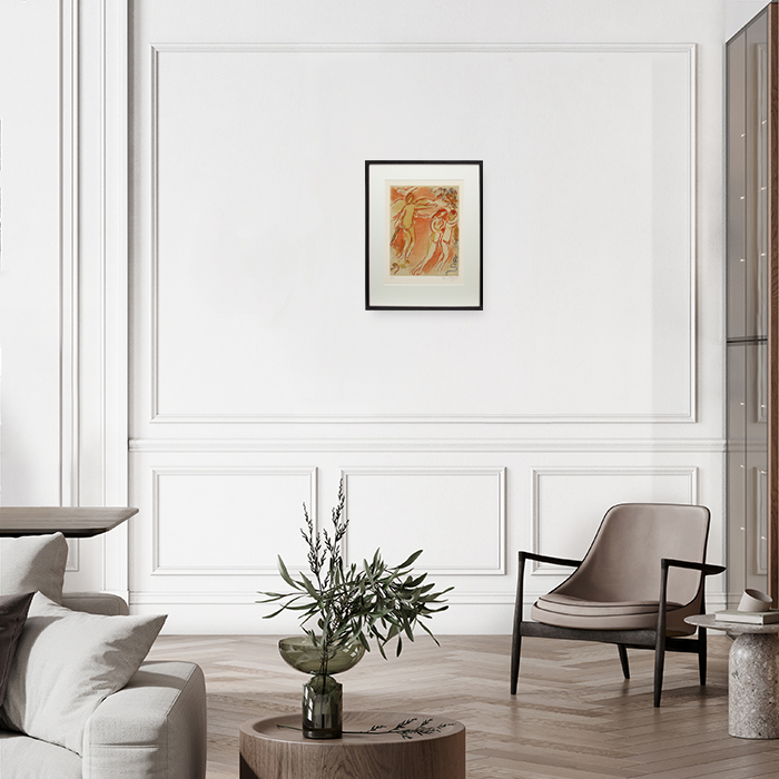 Marc Chagall (1887-1985), Adam et Ève chassés du Paradis terrestre - 1960, Lithographie sur papier - Detail D5