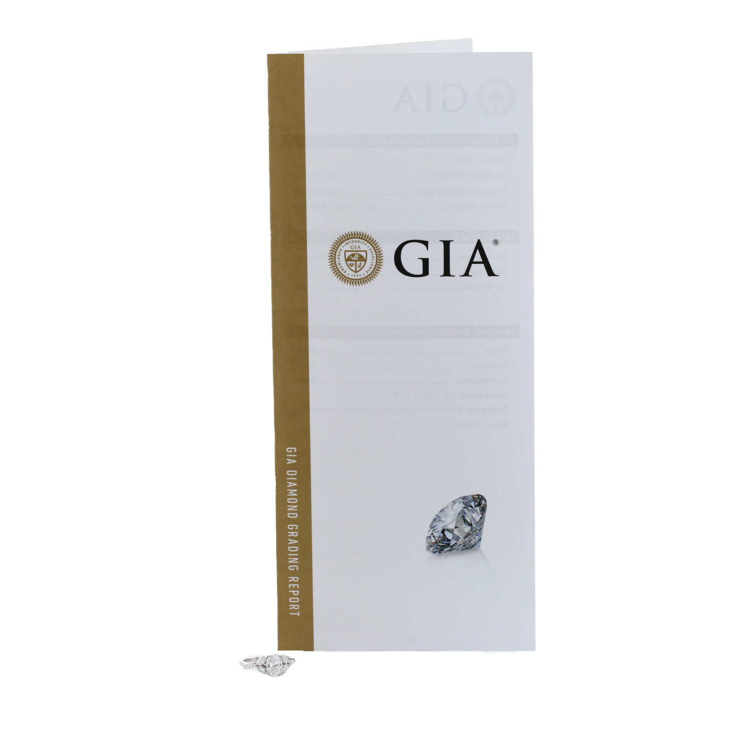 Vintage  ring in white gold and diamonds - Detail D2