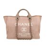Shopping bag Chanel  Deauville in tela beige e pelle beige - 360 thumbnail
