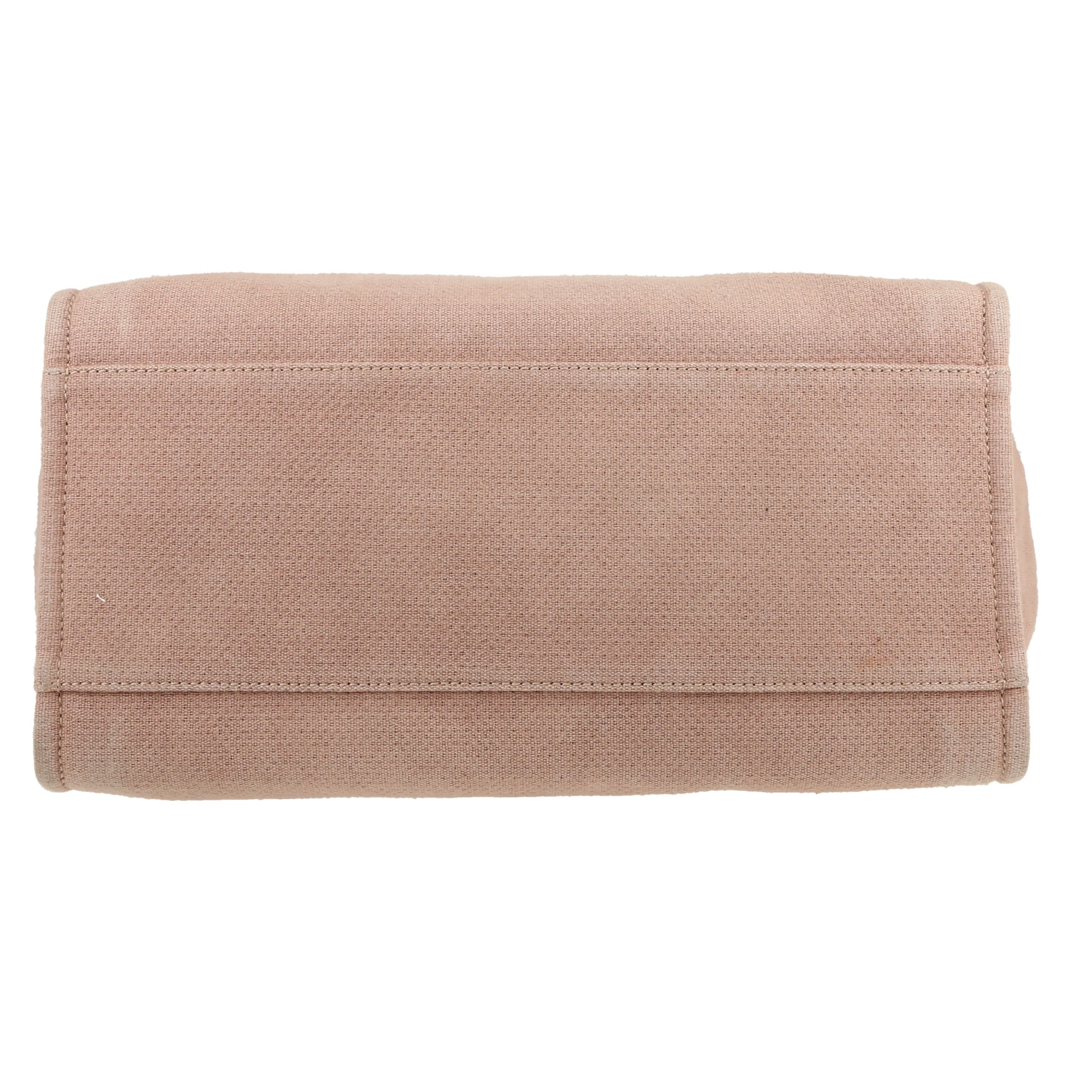 Shopping bag Chanel  Deauville in tela beige e pelle beige - Detail D1