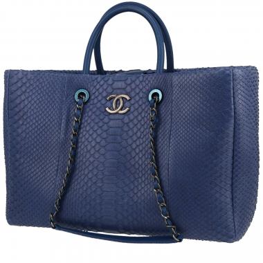 Shopping bag Chanel  Grand Shopping in pitone blu e pelle blu