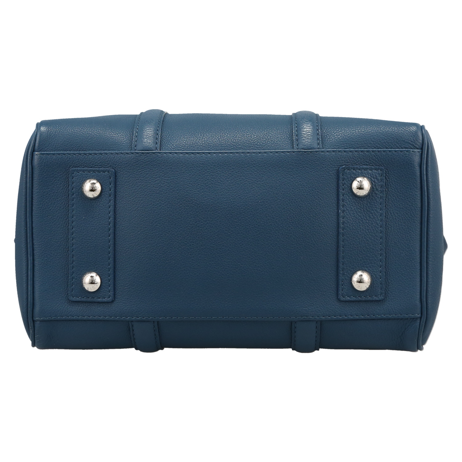 Sac porté épaule ou main Louis Vuitton  Speedy Sofia Coppola en cuir grainé bleu - Detail D1