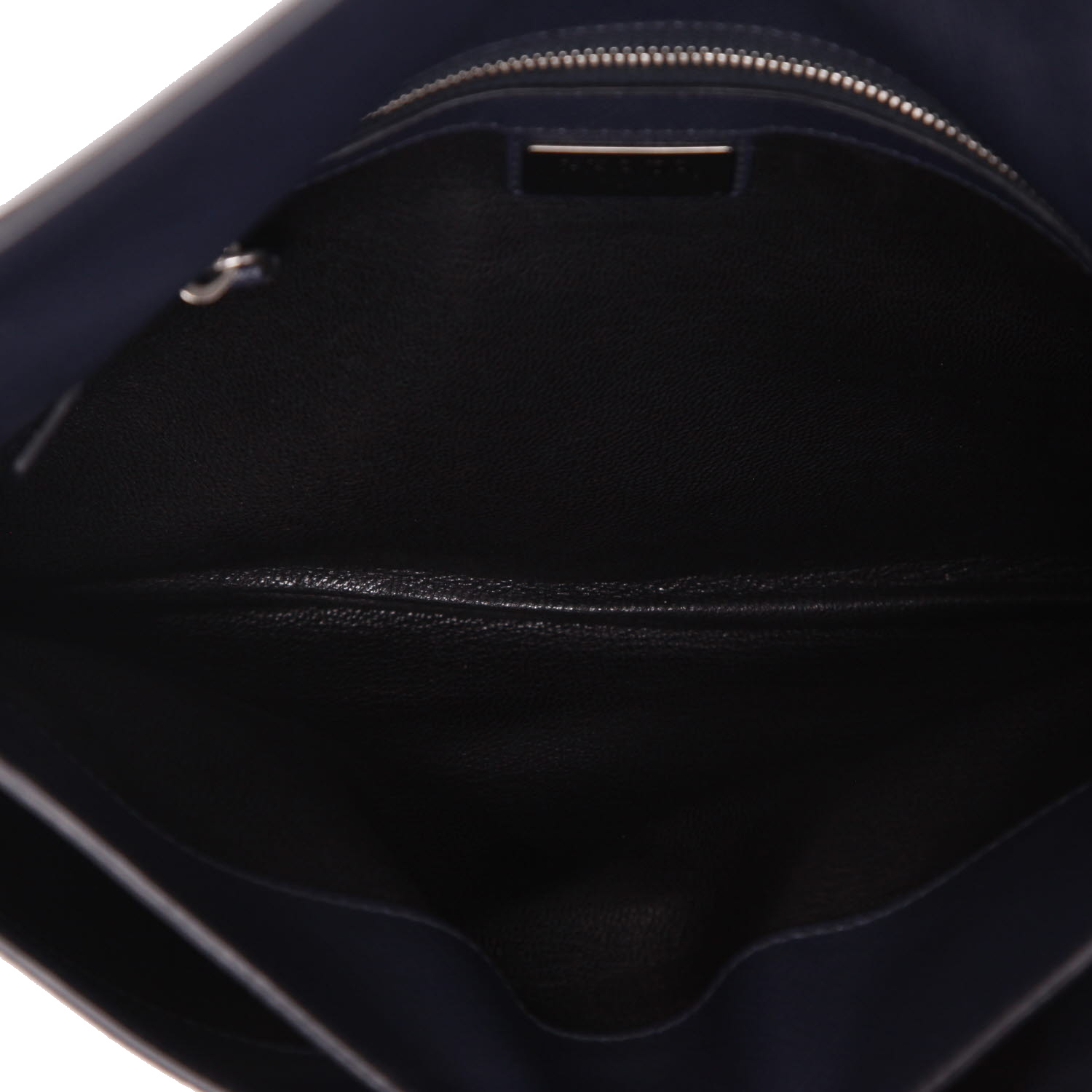 Prada   briefcase  in navy blue leather saffiano - Detail D3