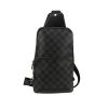 Louis Vuitton  Sling shoulder bag  damier graphite canvas  and black leather - 360 thumbnail