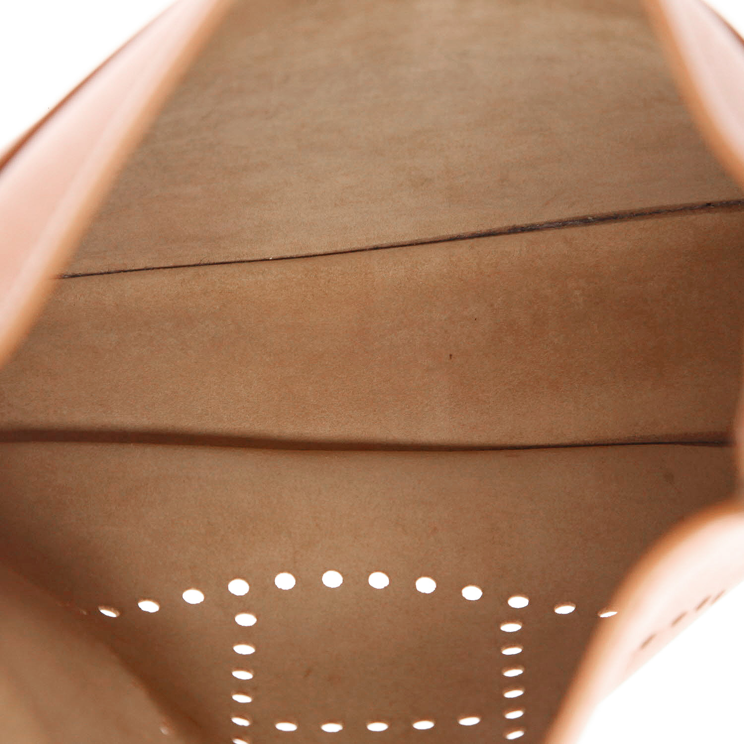 Sac bandoulière Hermès  Evelyne en cuir epsom gold - Detail D3