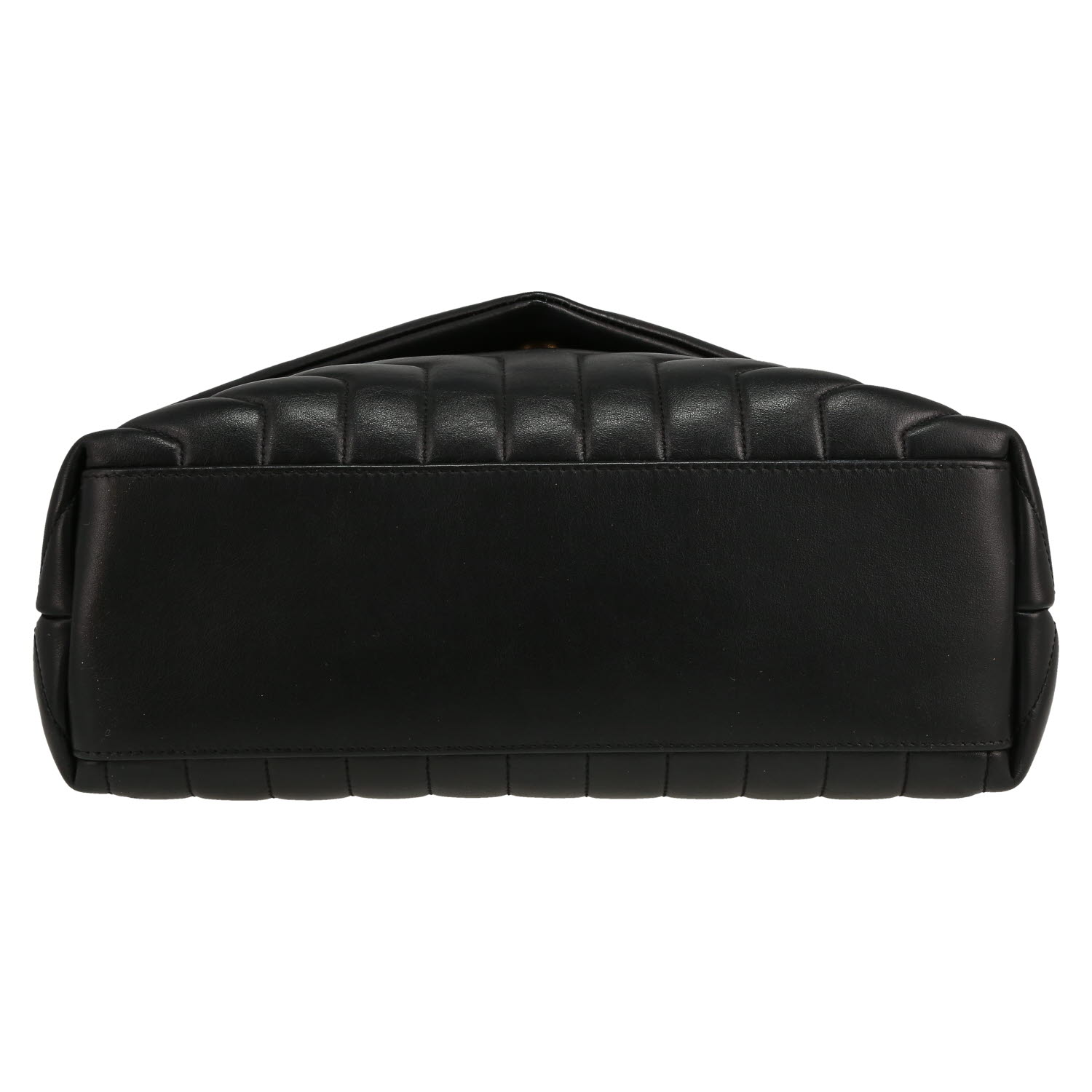 Borsa a tracolla Saint Laurent  Loulou modello medio  in pelle trapuntata a zigzag nera - Detail D1