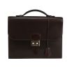 Porte-documents Hermès  Sac à dépêches pochette en cuir Swift marron - 360 thumbnail