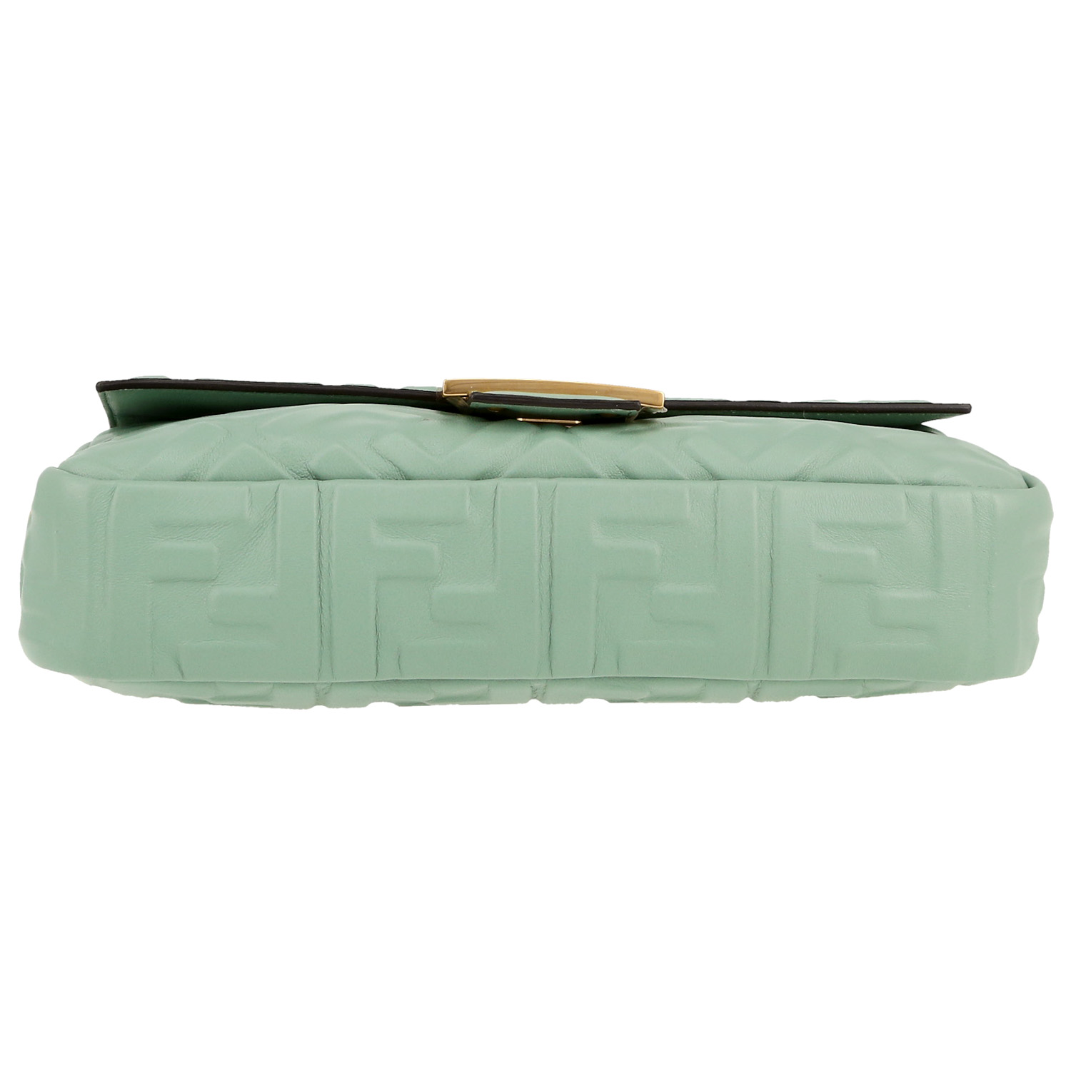 Fendi  Baguette handbag  in green monogram leather - Detail D1