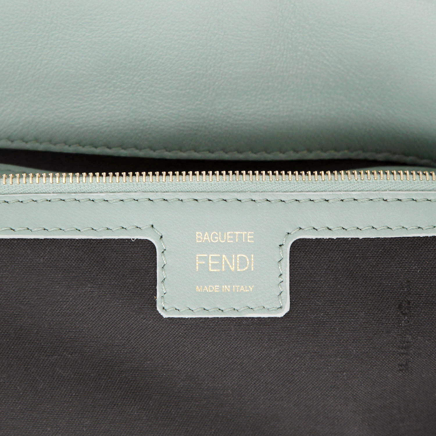 Borsa Fendi  Baguette in pelle monogram verde - Detail D2