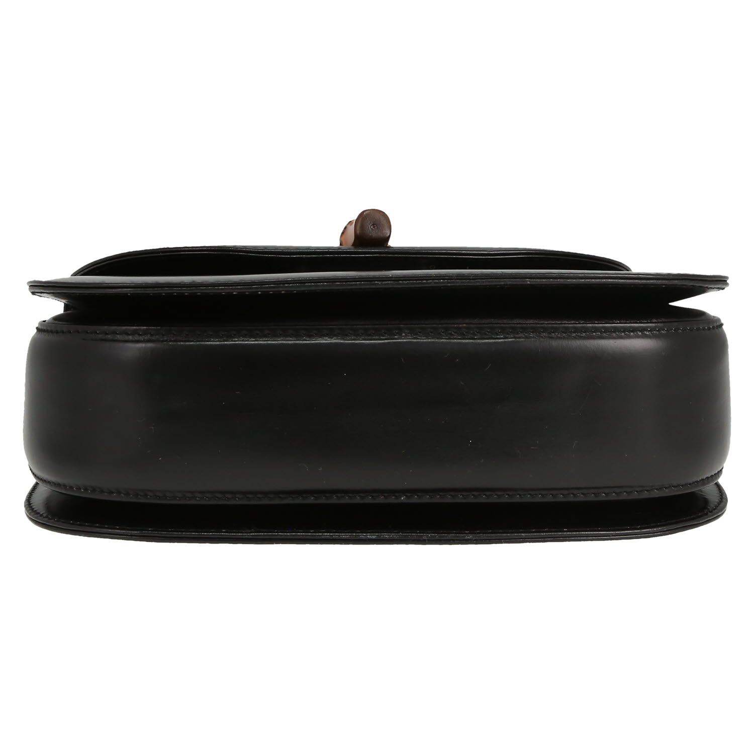 Gucci  Bamboo handbag  in black leather  and bamboo - Detail D1