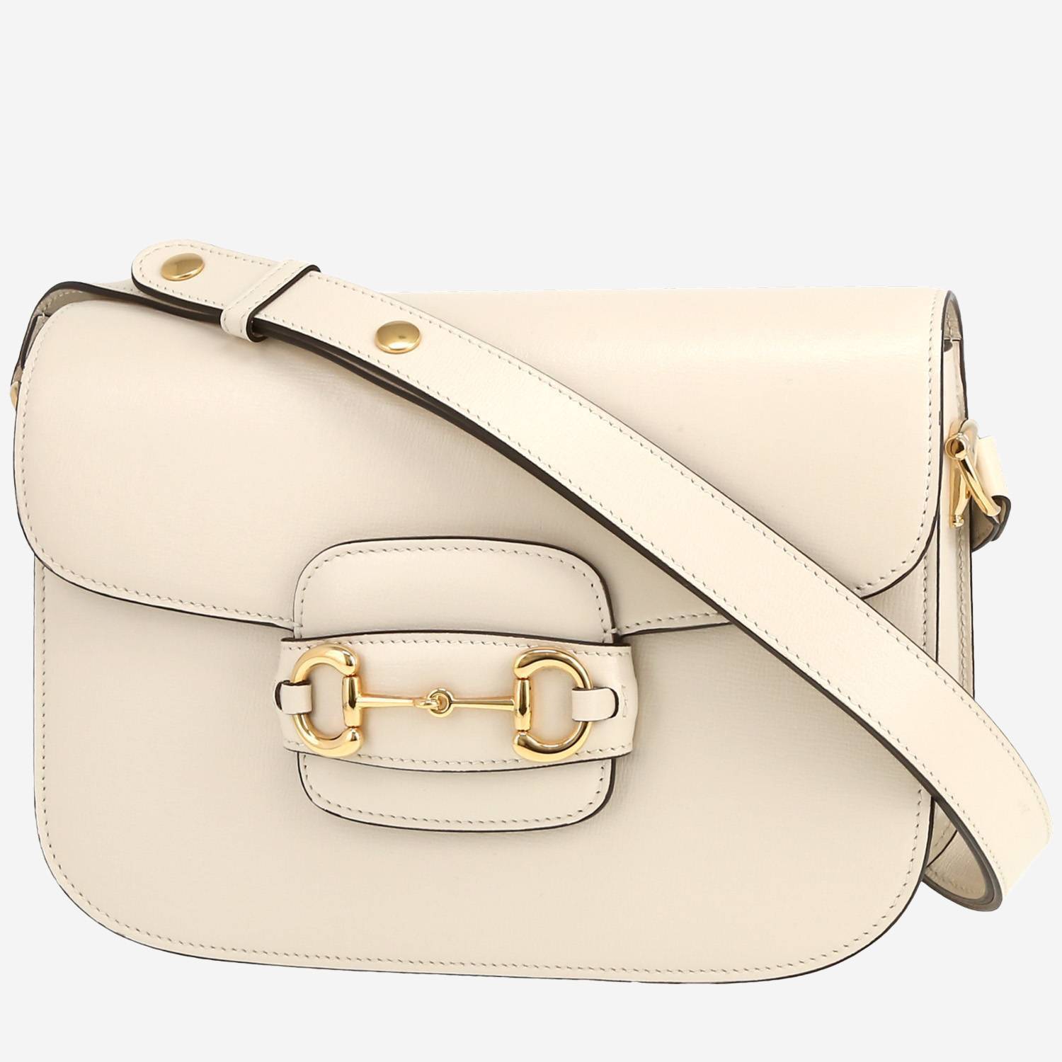 Borsa a tracolla Gucci  1955 Horsebit modello piccolo  in pelle bianca