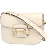 Gucci  1955 Horsebit small model  shoulder bag  in white leather - 00pp thumbnail