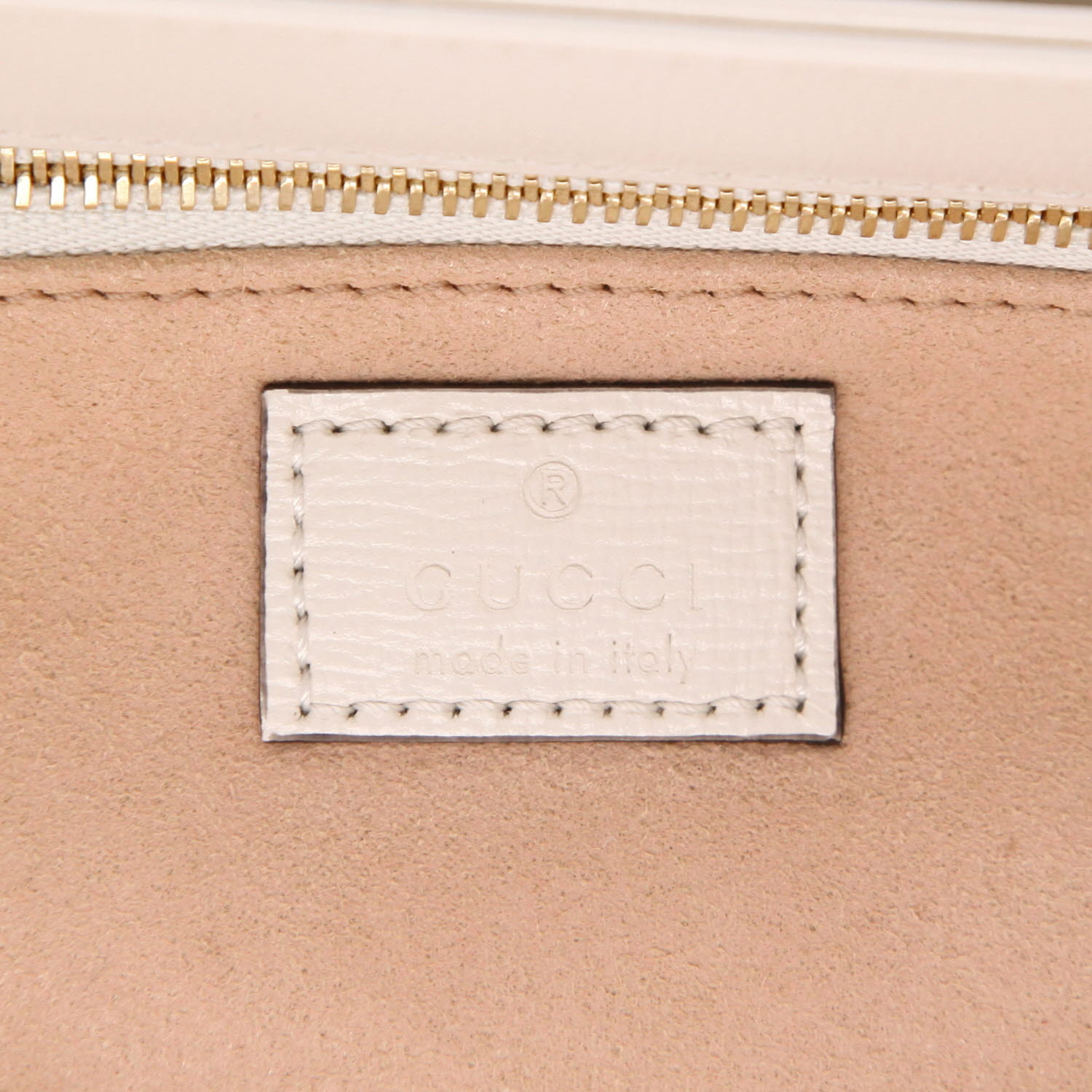 Gucci  1955 Horsebit small model  shoulder bag  in white leather - Detail D2