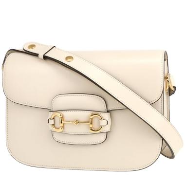 Bolso bandolera Gucci  1955 Horsebit modelo pequeño  en cuero blanco