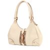 Gucci  Jackie handbag  in off-white leather  and beige logo canvas - 00pp thumbnail
