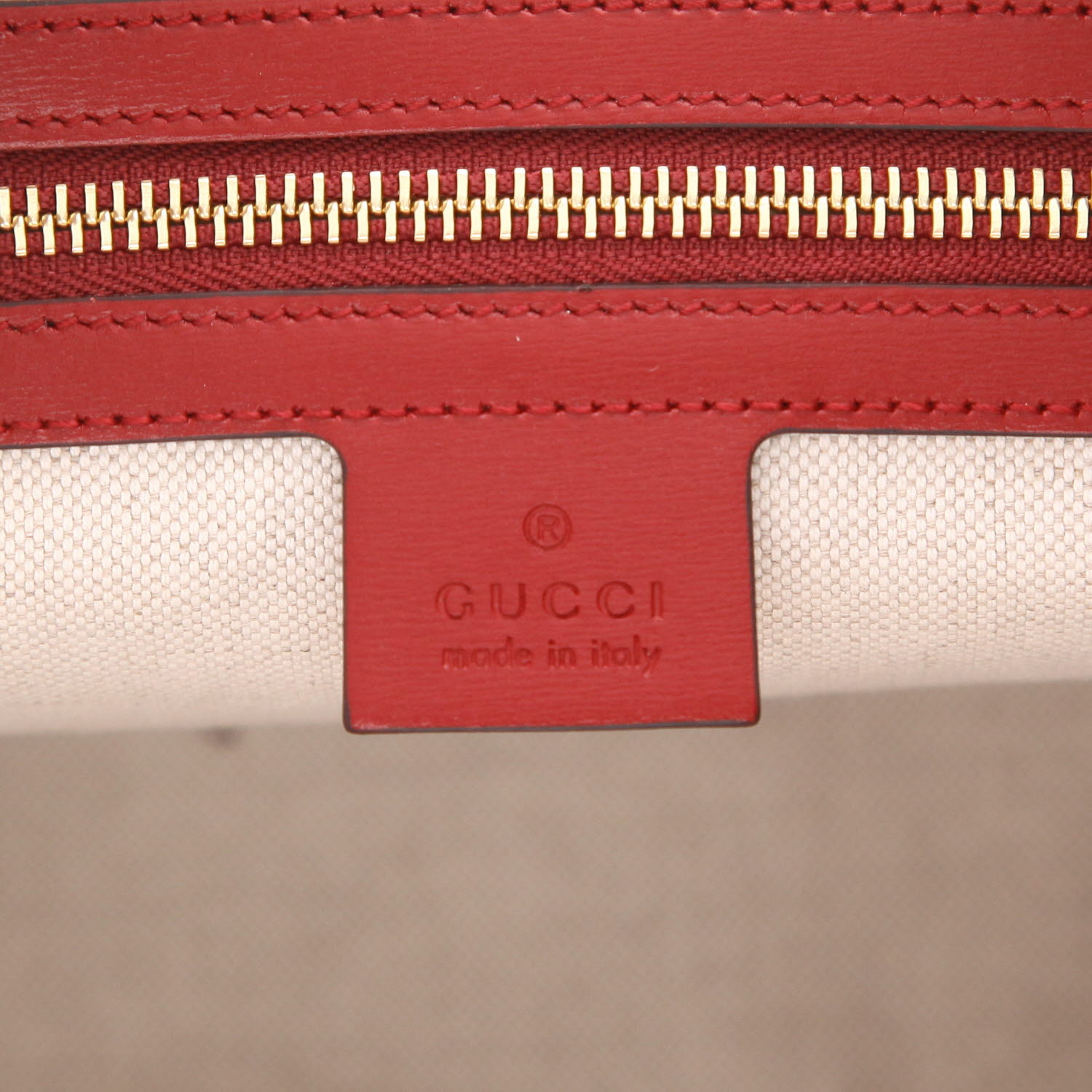 Bolso bandolera Gucci  1955 Horsebit en cuero rojo - Detail D2