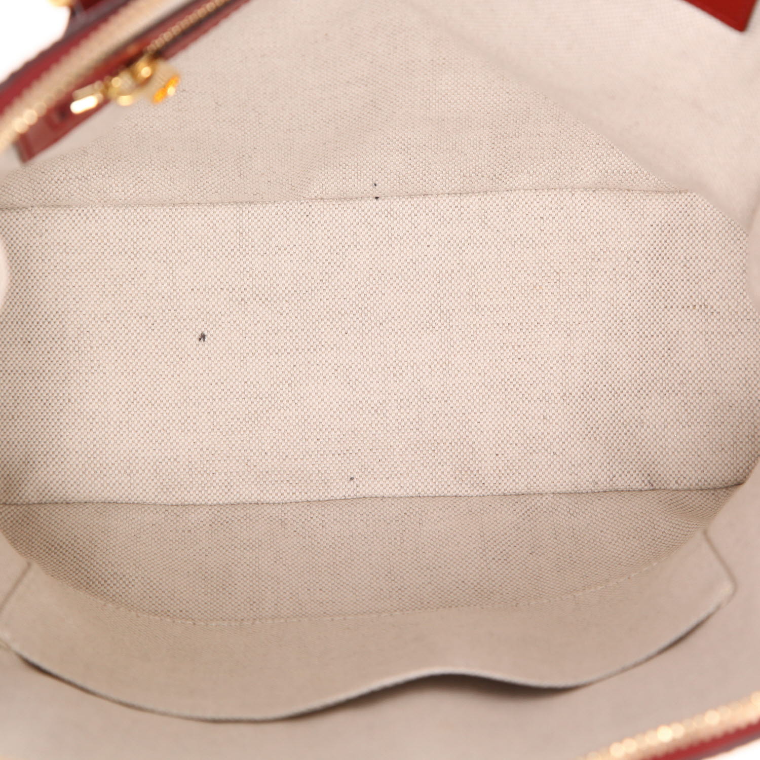 Bolso bandolera Gucci  1955 Horsebit en cuero rojo - Detail D3