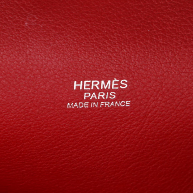 Hermès  Tool Box handbag  in pink Tosca Evercolor calfskin - Detail D2