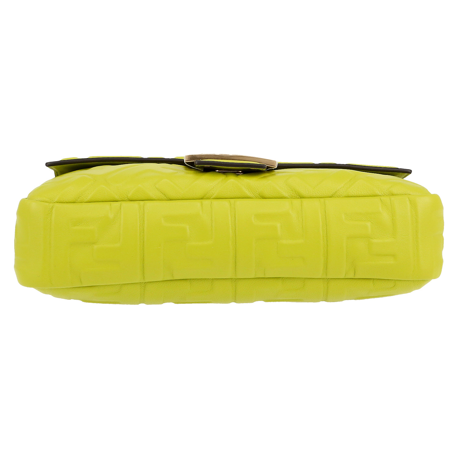 Sac à main Fendi  Baguette en cuir monogram vert-anis - Detail D1