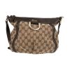 Gucci  Gucci Vintage shoulder bag  in beige logo canvas  and brown leather - 360 thumbnail