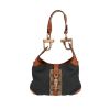 Gucci  Jackie handbag  in blue denim canvas  and brown leather - 360 thumbnail