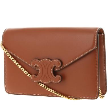 Borsa a tracolla Celine  Triomphe in pelle marrone