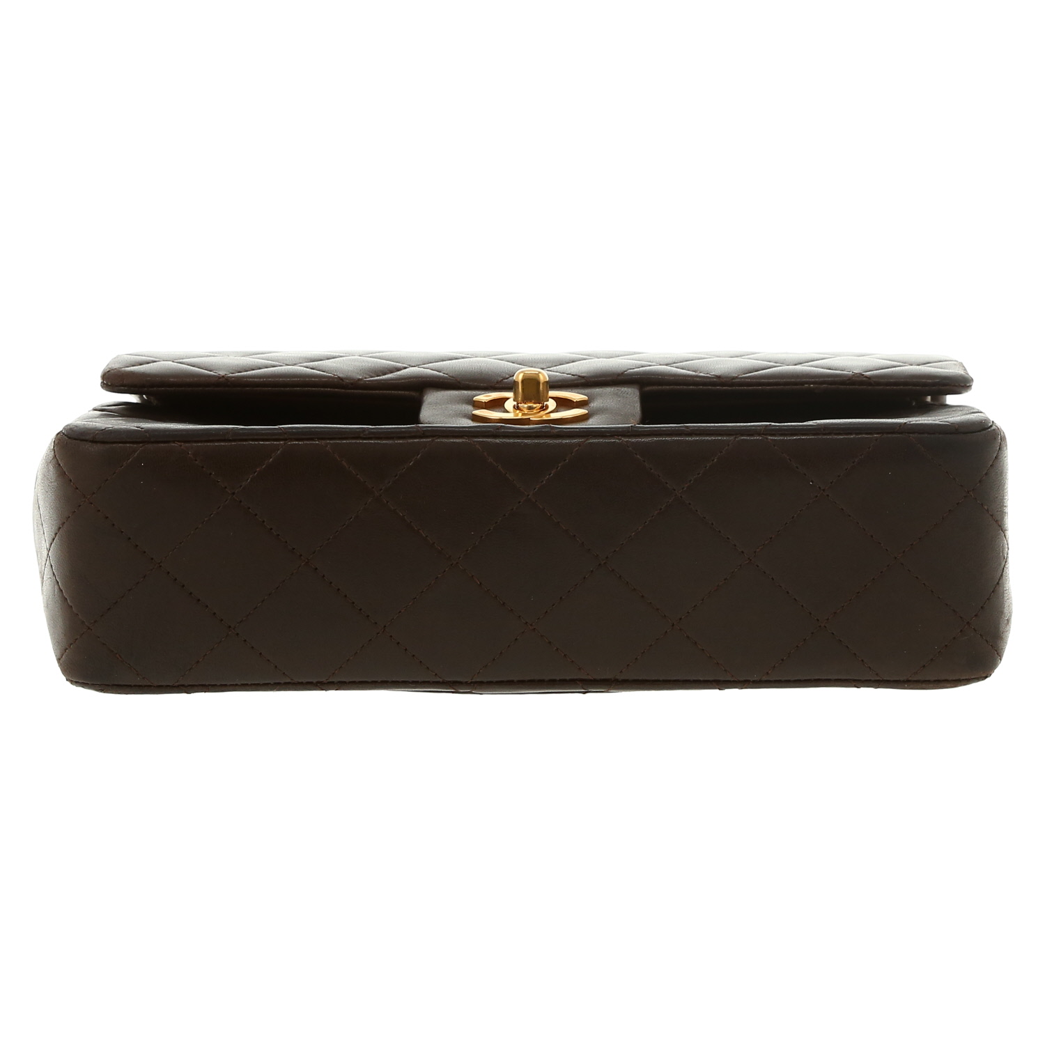 Bolso bandolera Chanel  Timeless Petit en cuero acolchado marrón - Detail D1