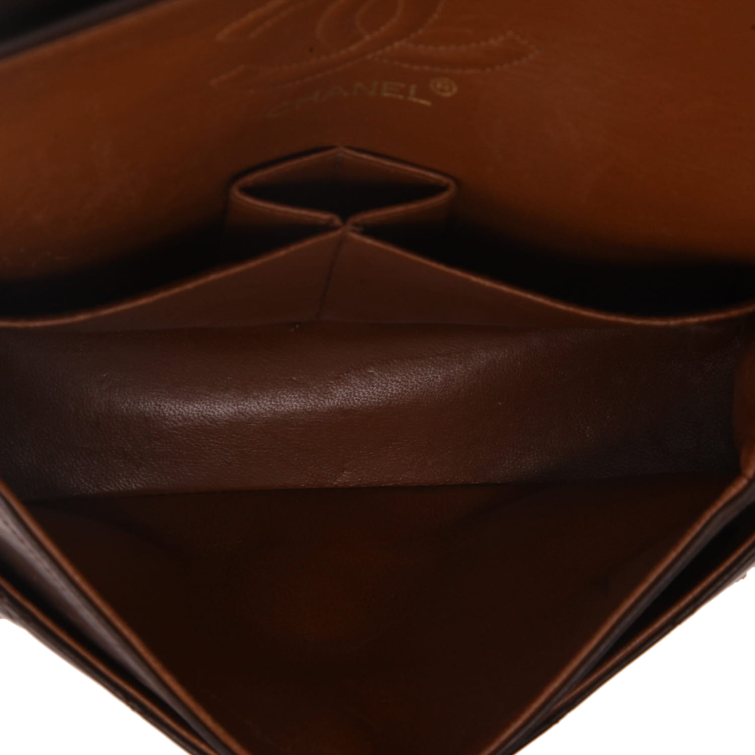 Borsa a tracolla Chanel  Timeless Petit in pelle trapuntata marrone - Detail D3