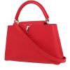 Borsa Louis Vuitton  Capucines MM in pelle martellata rossa - 00pp thumbnail