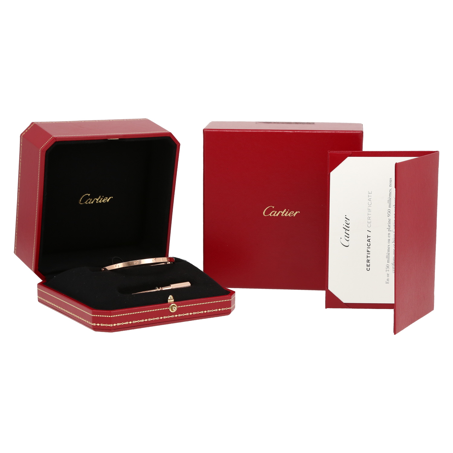 Bracciale Cartier Love modello piccolo in oro rosa - Detail D2