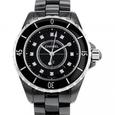 Chanel J12 Joaillerie  in ceramic black and stainless steel Ref: Chanel - H1625  Circa 2010