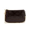 Louis Vuitton  Pochette accessoires mini  handbag  in plum monogram patent leather - 360 thumbnail