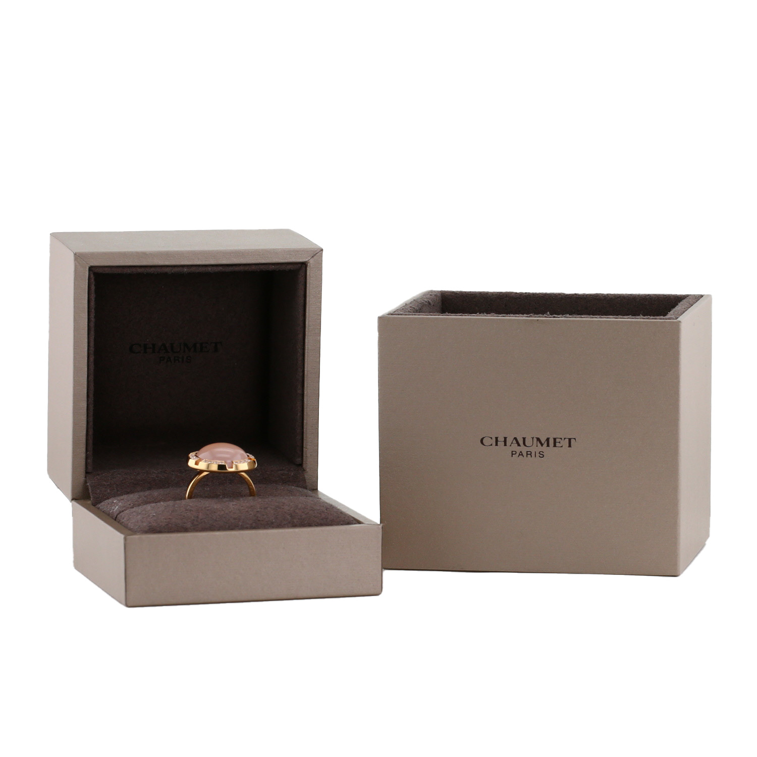 Chaumet Class One Croisière small model ring in pink gold, quartz and diamonds - Detail D2
