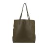 Prada   shopping bag  in khaki leather saffiano - 360 thumbnail