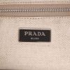 Prada   shopping bag  in khaki leather saffiano - Detail D2 thumbnail