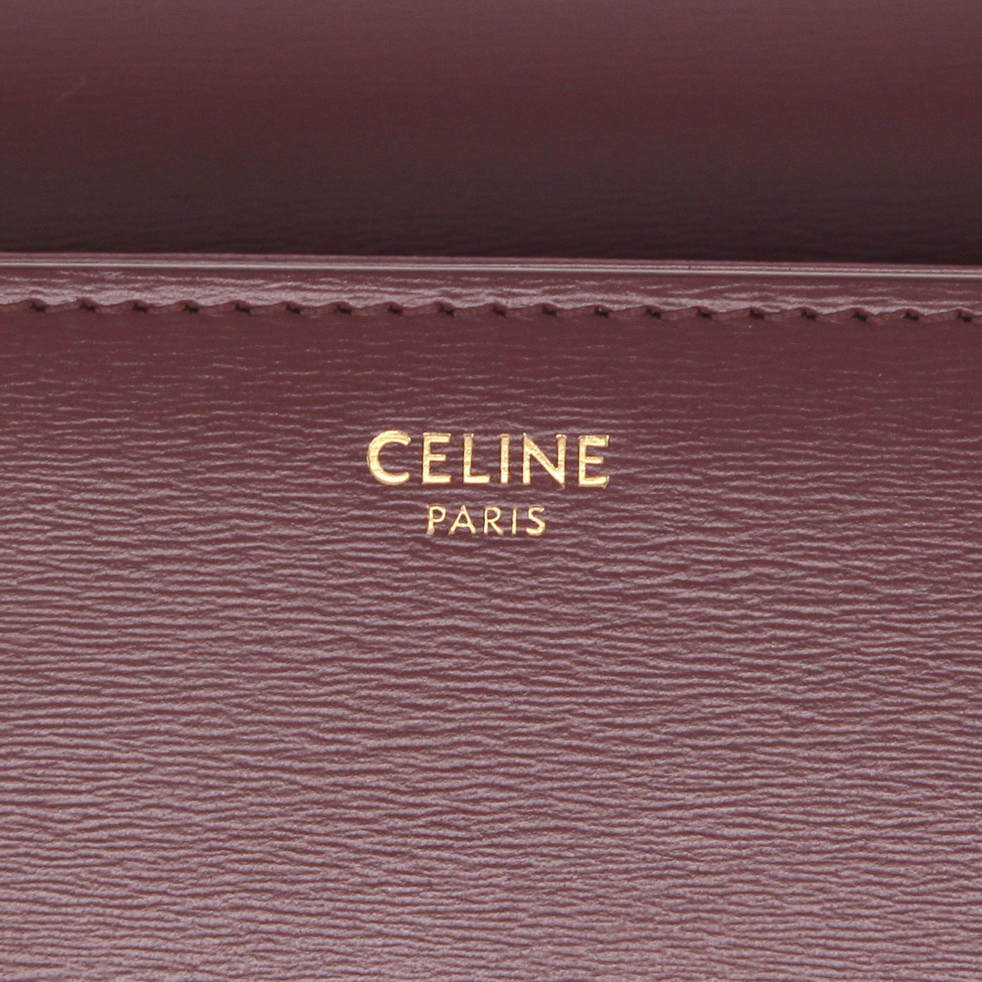 Borsa a tracolla Celine  Triomphe in pelle bordeaux - Detail D2